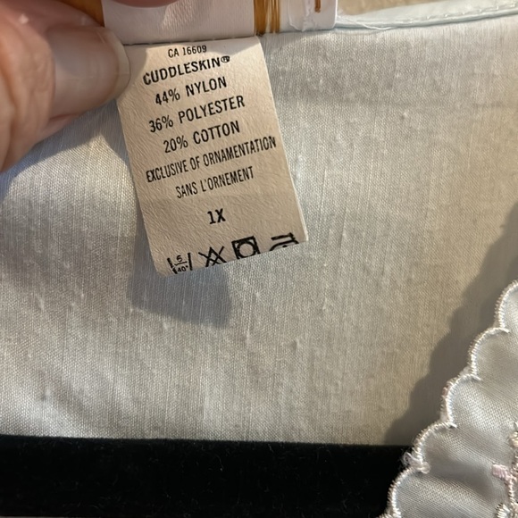 Lady Barbizon Vintage Nightgown Light Blue Long Sleeve Satin Size 1X - Picture 6 of 10